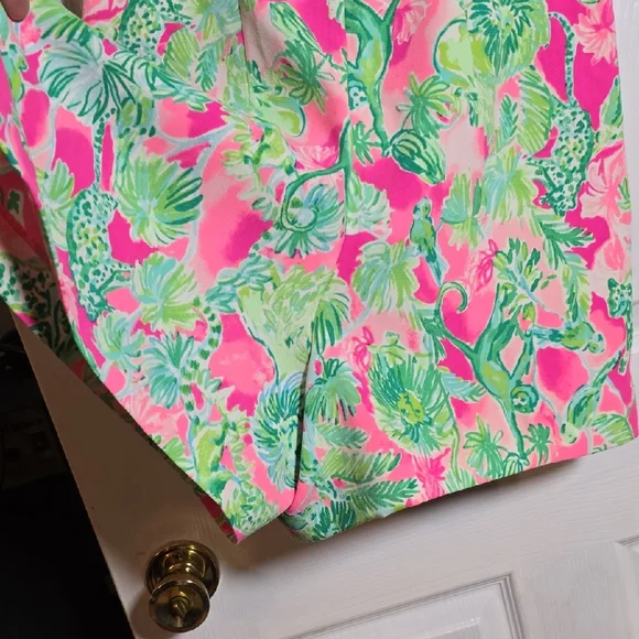 Rare Lilly Pulitzer Sadie Romper White Lace Raz Berry Catty Shack Sz 6 $198 - Picture 8 of 10